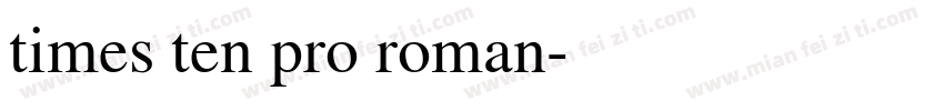 times ten pro roman字体转换